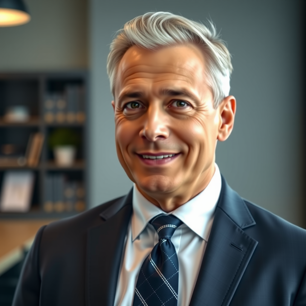 Professional headshot of Michael Thompson, Chief Operations Officer, in formal business suit with a professional demeanor, photographed in an office setting