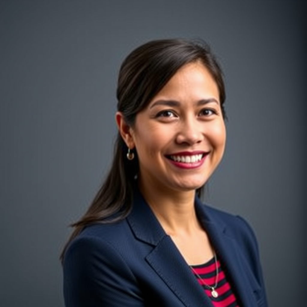 Professional headshot of Maria Rodriguez, Accessibility Services Coordinator, in professional attire with an approachable smile, soft studio lighting